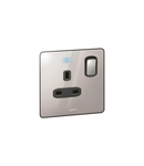 British standard Synergy -doi poli 1 module switch + LED -13 A -250 V~ Sleek Design polished stainless steel