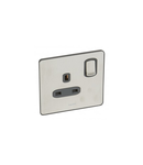 British standard Synergy -doi poli 1 module switch -13 A -250 V~ Sleek Design brushed stainless steel