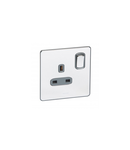 British standard Synergy -doi poli 1 module switch -13 A -250 V~ Sleek Design polished stainless steel