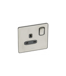 British standard Synergy -Single Pole 1 module switch -13 A -250 V~ Sleek Design brushed stainless steel