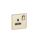 British standard Synergy -Single Pole 1 module switch -13 A -250 V~ Sleek Design glossy gold