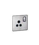 British standard Synergy -Single Pole 1 module switch -5 A -250 V~ Sleek Design brushed stainless steel