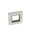 Placa suport Synergy - pentru 2 Arteor module - 1 module - Authentic brushed stainless steel