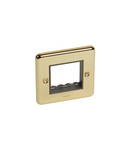 Placa suport Synergy - pentru 2 Arteor module - 1 module - Authentic glossy gold