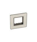 Placa suport Synergy - pentru 2 Arteor module - 1 module - Sleek Design brushed stainless steel