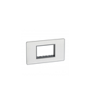 Placa suport Synergy - pentru 3 Arteor module - 2 module - Sleek Design brushed stainless steel