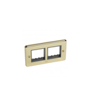 Placa suport Synergy - pentru 4 Arteor module - 2 module - Authentic glossy gold