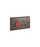 Cooker control unit Belanko colours - 45 A doi poli switch and 13 A British standard priza cu rosu neon - brandn