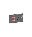 Cooker control unit Mallia - 45 A doi poli switch + 13 A switched priza - dark silver