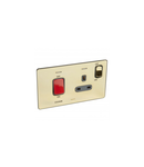 Cooker control unit Synergy -250 V~ 45 A+13 A doi poli switch+LED Sleek Design glossy gold