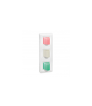Corridor light unit 3 indicators Mosaic pentru BUS SCS nurse call - alb supplied cu plate