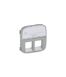 Capac  Valena Allure - double RJ 45/RJ 11 priza - cu label holder - alu