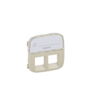 Capac  Valena Allure - double RJ 45/RJ 11 priza - cu label holder -ivory