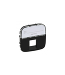 Capac  Valena Allure - RJ 45/RJ 11/RJ 12 priza - cu label holder - negru