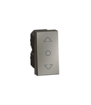 Curtain switch Arteor - centre off - 1 module - magnesium