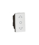 Curtain switch Arteor - centre off - 1 module - alb