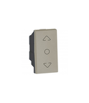 Curtain switch Arteor - centre retract - 1 module - champagne