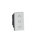 Curtain switch Arteor - centre retract - 1 module - soft alu