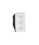 Curtain switch Arteor - centre retract - 1 module - alb