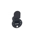 Desk grommet to be equipped - pentru 1 x 2P+E priza - negru