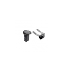 Desk grommet to be equipped - pentru 1 x 2P+E priza + USB phone charger - negru