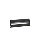 DIN profile rail cu front panel - 24 module - negru RAL 9005