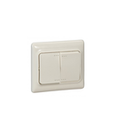 Double Intrerupator Kaptika - flush mounting - 10 AX 250 V~ - ivory