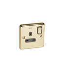 doi poli British standard Synergy - 1 module switch+LED - 13 A -250 V~ -Authentic glossy gold