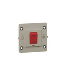 doi poli switch Arteor - cu neon - 45 A 250 V~ - 1-module - champagne