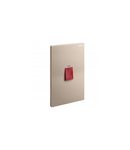 doi poli switch Galion - 45A 250V~ 2 module (vertical) - Intrerupator cu rosu rocker- rose gold