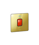 doi poli switch Synergy -albastru LED -45 A -250 V~ Sleek Design glossy gold