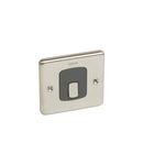 doi poli switch Synergy -albastru LED power indic. -20 A -250 V~ - Authentic brushed stainless steel