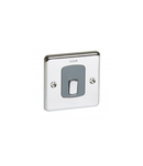 doi poli switch Synergy -albastru LED power indic. -20 A -250 V~ - Authentic polished stainless steel