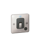 doi poli switch Synergy -cord outlet + albastru LED -20 A -250 V~ - Authentic polished stainless steel