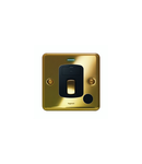 doi poli switch Synergy -cord outlet + albastru LED -20 A -250 V~ -Authentic glossy gold
