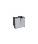 Double push-button Arteor 10 A pentru direct control of a electric roller blinds motor - 2 module - alu