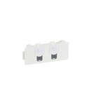 Priza dubla RJ45 Mosaic - category 5e FTP - snap-on accessory - 3 module - alb