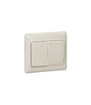 Double Intrerupator cap scara Kaptika- flush mounting - 10 AX 250 V~ - ivory