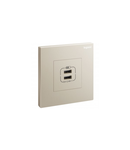 Double USB Type-A charger Galion - 2.4A 5V= - 12W - champagne