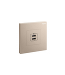 Double USB Type-A charger Galion - 2.4A 5V= - 12W - rose gold