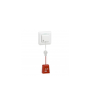 Ejectable call pull cord Mosaic pentru bathroom - alb antimicrobial supplied cu plate