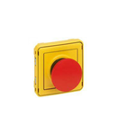 Emergency stop button Plexo IP55 - 1P - 1 N/C contact- modular - gri/yellow