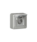 Flush mounting metal priza verde'up Access - IP55-IK10 - German standard