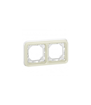 Flush mounting Rama suport Plexo IP55 - 2 module horizontal - alb