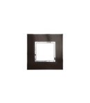 French and German standard plate versiune patrata 2 module - reflective negru