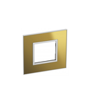 French and German standard plate versiune patrata 2 module - reflective gold