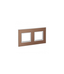 French and German standard plate versiune patrata 2x2 module - brushed metal pink champagne