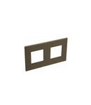 French and German standard plate versiune patrata 2x2 module - dark bronze