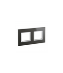 French and German standard plate versiune patrata 2x2 module - reflective negru