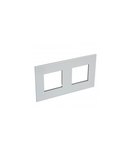 French and German standard plate versiune patrata 2x2 module - soft alu